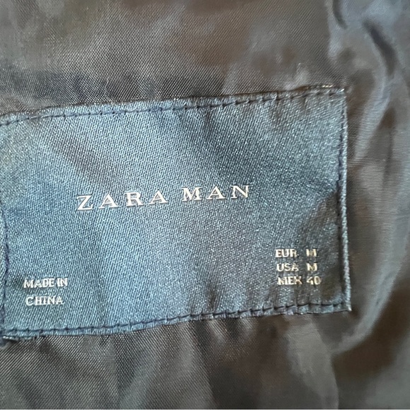 Zara Man Bomber Jacket size M color charcoal black - Picture 7 of 12